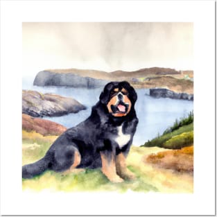 Newfoundland Watercolor Painting - Dog Lover Gifts Posters and Art